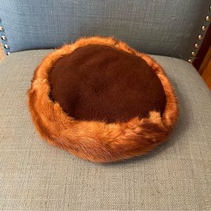 Vintage fur trimmed hat